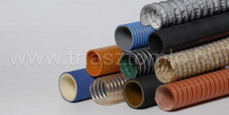 INDUSTRIAL HOSES made of plastic or rubber