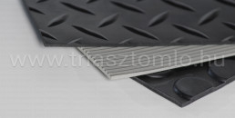Patterned rubber sheeting